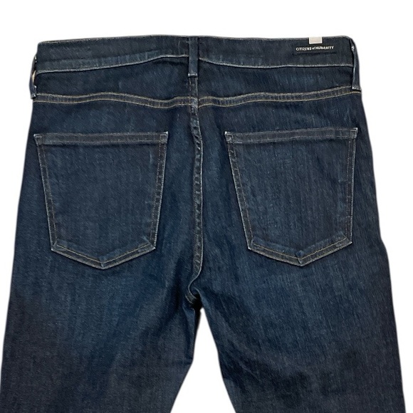 Dark Wash High Rise Skinny Jeans Minimalist Clean Girl Stretch Denim 30 - Picture 7 of 13